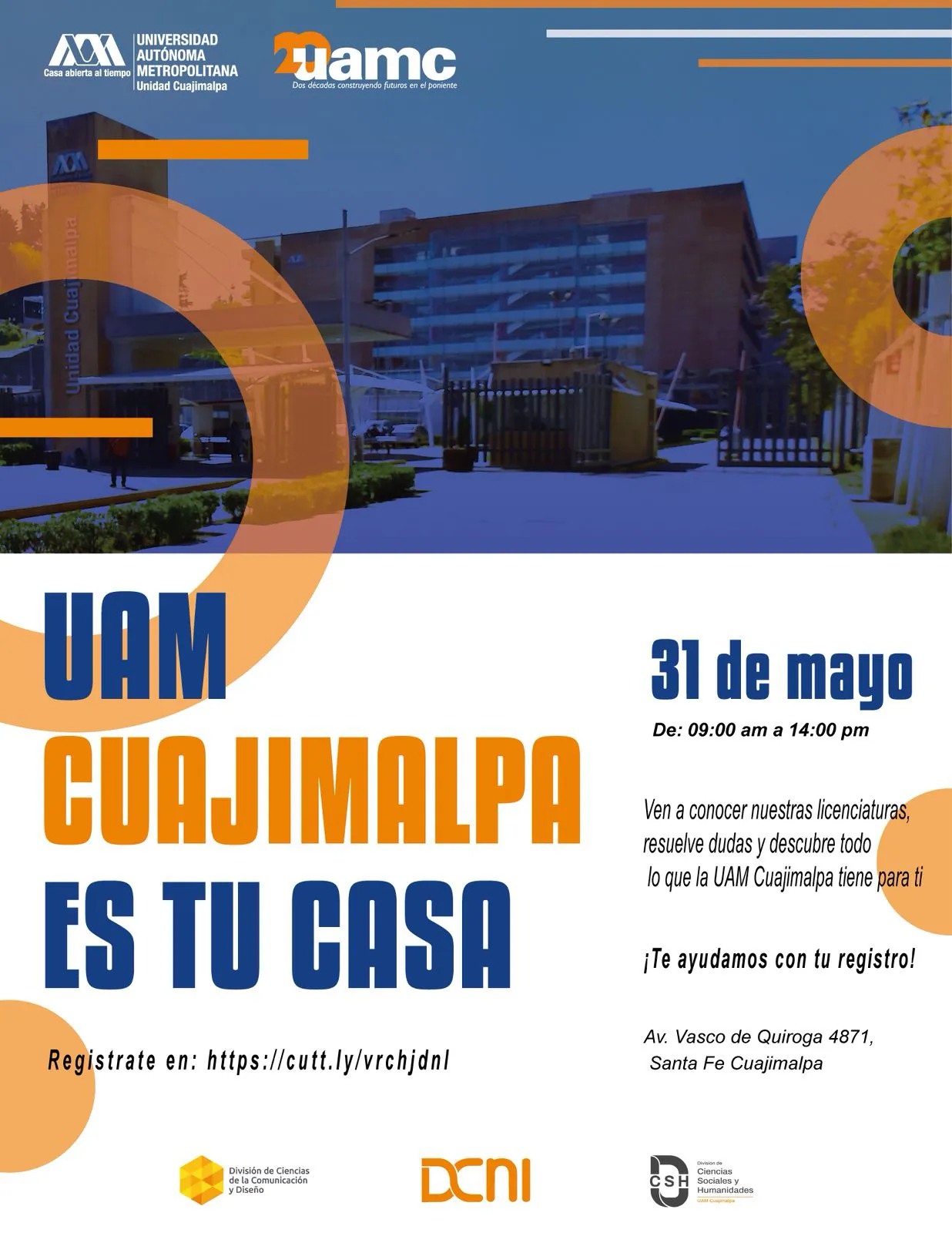 Cartel de UAM Cuajimalpa es tu casa